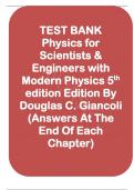 TEST BANK  Physics for  Scientists &  Engineers with  Modern Physics 5th Edition By  Douglas C&period; Giancoli