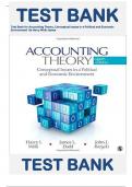 Test Bank for Accounting Theory&comma; Conceptual Issues in a Political and Economic  Environment 8th Edition Harry Wolk James 