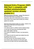 Delayed Entry Program &lpar;DEP&rpar; PQS Part 1 complete with verified solutions&lpar;latest updated version already graded A&plus;&rpar;