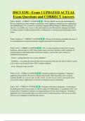 DSCI 5330 - Exam 1 UPDATED ACTUAL  Exam Questions and CORRECT Answers