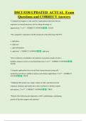 DSCI 5330 UPDATED ACTUAL Exam Questions and CORRECT Answers