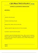  CJE PRACTICE EXAM 1 QUESTIONS AND ANSWERS 2025