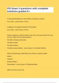 ITE Exam 3 questions with complete solutions graded A&plus;