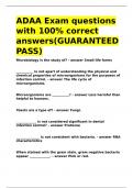 ADAA Exam questions with 100- correct answers&lpar;GUARANTEED PASS&rpar;