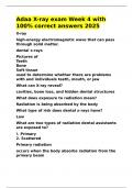 Adaa X-ray exam Week 4 with 100- correct answers 2025&period;
