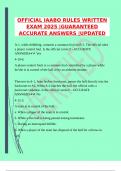 OFFICIAL IAABO RULES WRITTEN EXAM 2025 &vert;GUARANTEED ACCURATE ANSWERS &vert;UPDATED
