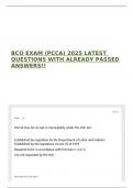 BCO EXAM &lpar;PCCA&rpar; 2025 LATEST QUESTIONS WITH ALREADY PASSED ANSWERS&excl;&excl;