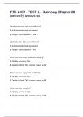 RTE 2457 - TEST 1 - Bushong Chapter 20 correctly answered 