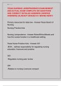 TEXAS NURSING JURISPRUDENCE EXAM NEWEST  2025 ACTUAL EXAM COMPLETE 500 QUESTIONS  AND CORRECT DETAILED ANSWERS &lpar;VERIFIED  ANSWERS&rpar; &vert;ALREADY GRADED A&plus;&sol; BRAND NEW&excl;&excl;&excl;