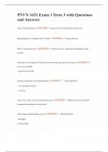 PNVN 1631 Exam 1 Term 3 with Questions and Answers