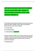 SAP EWM S&sol;4HANA EXAM WITH CORRECT ACTUAL QUESTIONS AND CORRECTLY WELL DEFINED ANSWERS LATEST 2025  ALREADY GRADED A&plus; 