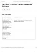 TNCC ENA 9th Edition Pre Test With Answer Rationales