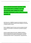 DATA DRIVEN DECISION MAKING WGU C207 EXAM WITH CORRECT ACTUAL QUESTIONS AND CORRECTLY WELL DEFINED ANSWERS LATEST 2025 ALREADY GRADED A&plus;