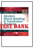 Test Bank for Modern Blood Banking & Transfusion Practices 7th Edition Author&colon; Denise M&period; Harmening&vert; 9780803668881&vert; All Chapters 1-29&vert; LATEST VERSION