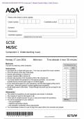 8&period; 2024 AQA GCSE MUSIC 8271&sol;W Component 1 Merged Question Paper &plus; Mark Scheme Actual 2024 AQA GCSE MUSIC 8271&sol;W Component 1 Understanding music Merged Question Paper &plus; Mark  Scheme