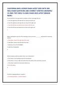 CALIFORNIA DMV LICENSE EXAM LATEST 2025 WITH 300 REAL EXAM QUESTIONS AND CORRECT VERIFIED ANSWERS&sol; CA DMV TEST 2025&sol; CA DMV EXAM 2025 LATEST &lpar;BRAND NEW&excl;&rpar;
