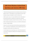 Qlik Sense Business Analyst Exam Questions and Answers 100&percnt; Pass