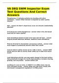 VA DEQ SWM Inspector Exam Test Questions And Correct Answers&period;
