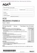 Actual 2024 AQA GCSE RELIGIOUS STUDIES A 8062&sol;17 Paper 1&colon; Sikhism Question Paper &plus; Mark Scheme Actual 2024 AQA GCSE RELIGIOUS STUDIES A 8062&sol;17 Paper 1&colon; Sikhism Merged Question Paper &plus; Mark  Scheme