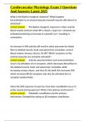 Cardiovascular Physiology Exam 3 Questions And Answers Latest 2025&period;docx