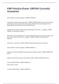 FNP Practice Exam&colon; ORTHO Correctly Answered&period;