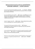Medical Scribe Final Exam Review QUESTIONS & ANSWERS &lpar;VERIFIED&rpar; &lowbar;&lowbar; LATEST UPDATE&excl;