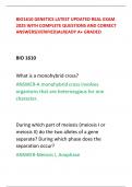 BIO1610 GENETICS LATEST UPDATED REAL EXAM 2025 WITH COMPLETE QUESTIONS AND CORRECT ANSWERS&lpar;VERIFIED&rpar;ALREADY A&plus; GRADED