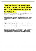 Troubleshooting regulators actual questions fully solved &lpar;LATEST UPDATED VERSION GRADED A&plus;&rpar;