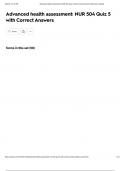 Advanced health assessment&colon; NUR 504 Quiz 5 with Correct Answers