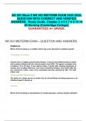 NR 503 Week 8 NR 503 MIDTERM EXAM 2025-2026&period; QUESTION WITH CORRECT AND VERIFIED ANSWERS&period;  Study Guide  Chapter 2 4 5 6 7 8 9 15 16 20 Nursing &lpar;Cambridge College&rpar;&period; GUARANTEED A&plus; GRADE&period; 