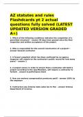 Z statutes and rules Flashdcards pt 2 actual questions fully solved &lpar;LATEST UPDATED VERSION&rpar;