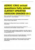 AZROC CR61 actual questions fully solved &lpar;LATEST UPDATED VERSION GRADED A&plus;&rpar;&period;