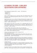 LEADING TEAMS - LDR-201S QUESTIONS AND ANSWERS