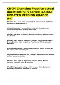 CR-34 Licensing Practice actual questions fully solved &lpar;LATEST UPDATED VERSION GRADED A&plus;&rpar;&period;
