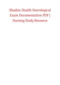Shadow Health Neurological Exam Documentation PDF &vert; Nursing Study Resource