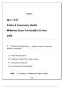 HLTH 349 Public & Community Health &lpar;LU&rpar; Midterms Qns & Ans 2025&period;