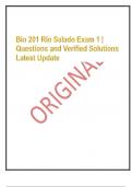 Exam &lpar;elaborations&rpar; Bio 201 Rio Salado