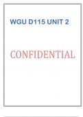 Exam &lpar;elaborations&rpar; WGU D115 UNIT 2