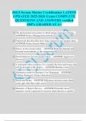 SSGI Scrum Master Certification LATEST  UPDATED 2025&sol;2026 Exam COMPLETE  QUESTIONS AND ANSWERS verified  100&percnt; GRADED AT A&plus; 