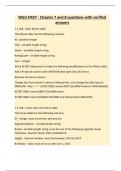 WGU D427 - Chapter 7 and 8 questions with verified answers