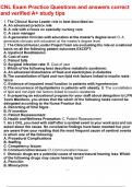 CNL Exam Practice Questions and answers correct and verified A&plus; study tips&period;pdf