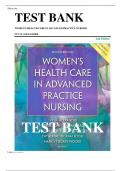 Test Bank for Women's Health Care in Advanced Practice Nursing 2nd Edition by Ivy M&period; Alexander PhD APRN ANP-BC FAANP FAAN &lpar;Editor&rpar; &lpar;All chapters covered&rpar; &lpar;Multiple Choice Questions with Answers at the end of each chapter&comma; Complete Guide&rpar; &lpar;Graded A&plus;