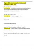 Kper 1200 final Exam Questions And Answers Latest 2025&period;docx