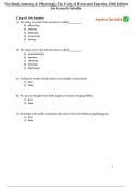Test Bank for Anatomy and Physiology The Unity of Form and Function 10th Edition by Kenneth All Chapters &vert; Instant Download 