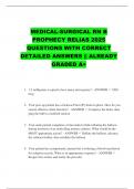 MEDICAL-SURGICAL RN B  PROPHECY RELIAS 2025  QUESTIONS WITH CORRECT  DETAILED ANSWERS &vert;&vert; ALREADY  GRADED A&plus;