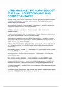 UTMB ADVANCED PATHOPHYSIOLOGY 5355 Exam 3 QUESTIONS AND 100&percnt; CORRECT ANSWERS 