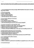 AAA Food Handler Exam with qualified question and answers with graded A&plus;