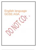 Exam &lpar;elaborations&rpar; English language GCSE AQA