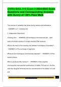 CWRU BIOL 215 Exam 2 2024&sol;2025 Exam  Questions and Corresponding Answers  with Surety of 100&percnt; Pass Mark