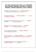 ATT TEST 3 2025 &lpar;ACTUAL TEST&rpar; &vert; ALL QUESTIONS AND CORRECT ANSWERS &vert; GRADED A&plus; &vert; NEWEST VERSION &vert; VERIFIED ANSWERS &vert; LATEST VERSION